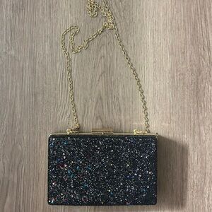 Black and Glittery Mini Tote Bag